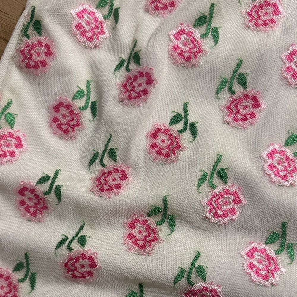 Superdown Floral Ruched Dress with Tie Straps - Picture 4 of 5